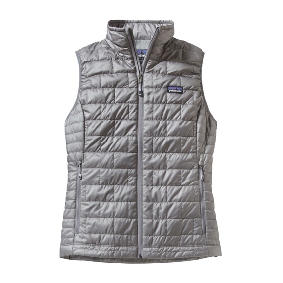 * Patagonia Light Nano Puff Feather Grey Gray Womens Vest Small S EUC Full Zip * - Picture 1 of 5